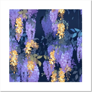 Wisteria pattern Posters and Art